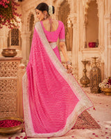 KcPc Elegant Chinon Silk Leheriya Saree Collection NPR
