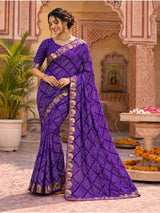 KcPc Premium Creap Silk Saree with Traditional Bandhani StyleBAL