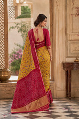 KcPc Traditional Printed Style Gaji Silk Saree SAM