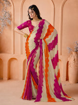 KcPc Premium Chiffon Saree with Cutdana WorkSHCR