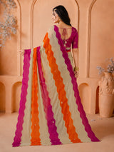 KcPc Premium Chiffon Saree with Cutdana WorkSHCR
