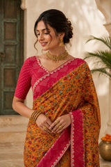 KcPc Premium Printed Gaji Silk Saree For Special OccasionsSAM