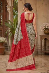 KcPc Royal Printed Style Gaji Silk SareeSAM