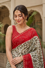 KcPc Royal Printed Style Gaji Silk SareeSAM