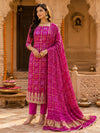 KcPc Gaji Silk Bandhani Suit Set with Gotapatti Work JITEN
