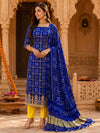 KcPc Traditional Gaji Silk Bandhani Suit with DupattaJITEN