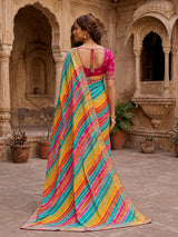 KcPc Premium Leheriya Style Sarees for Festive WearGAN