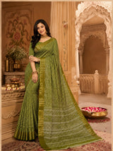 KcPc Luxury Cotton Silk Festive Wear Zig Zag SareeSTL