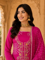 KcPc Modal Silk Bandhani Salwar Suit with Gotapatti WorkJITEN