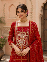KcPc Luxury Gaji Silk Bandhani Suit Set for Festive Wear JITEN