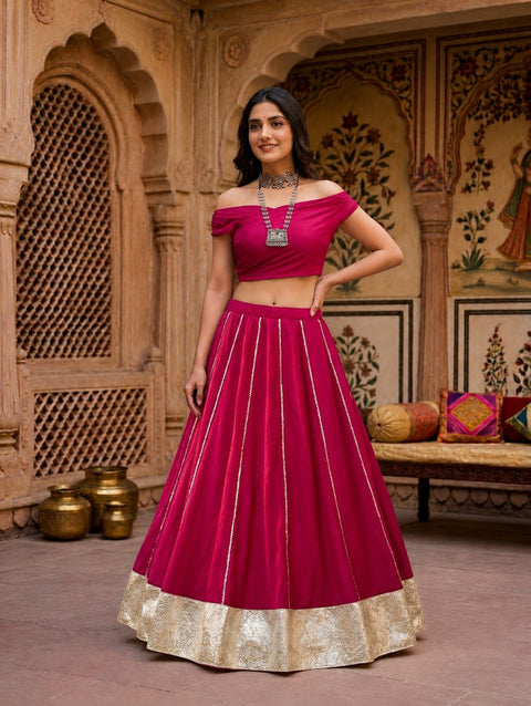 KcPc New Taditional Charm Cotton Silk Lehenga for Weddings & Festivals  SSB