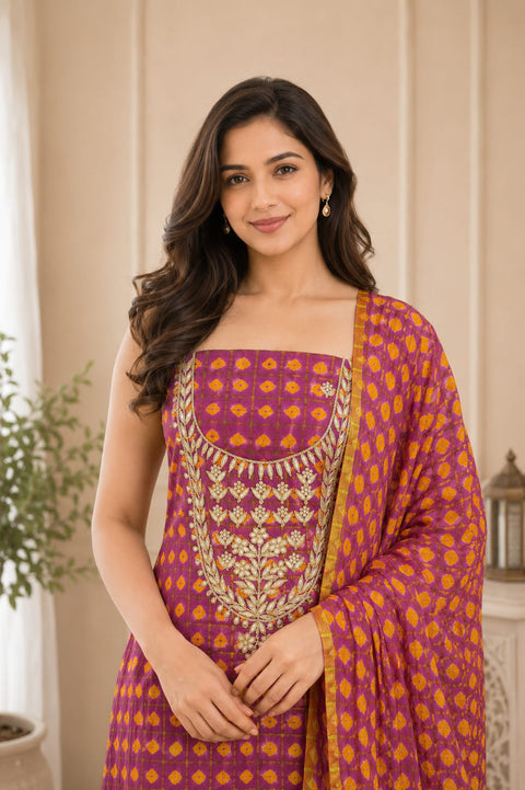 KcPc Beautiful Bandhani Suits for Special Occasions    KML