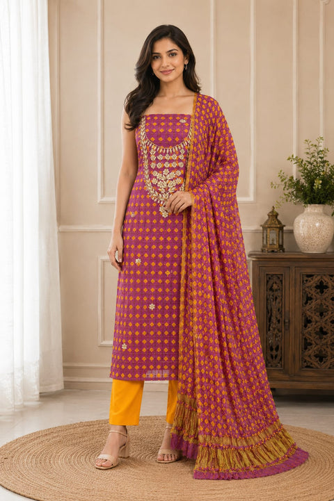 KcPc Beautiful Bandhani Suits for Special Occasions    KML