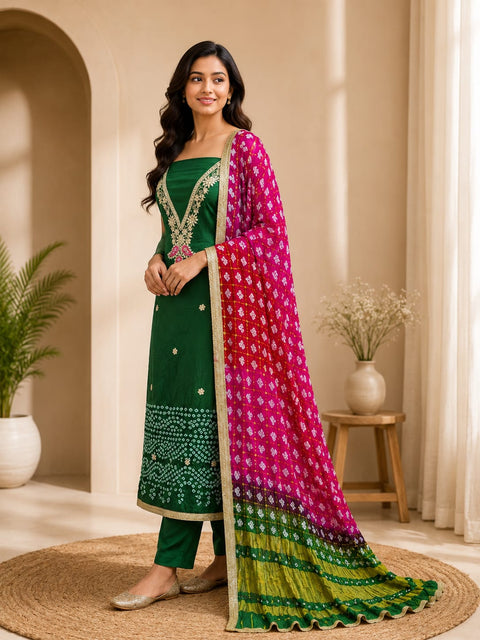 KcPc Elegant Modal Silk Bandhani Salwar Suits Collection     KML