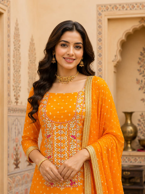 KcPc New  Designer Bandhani Suit Sets for Festive Wear   KML