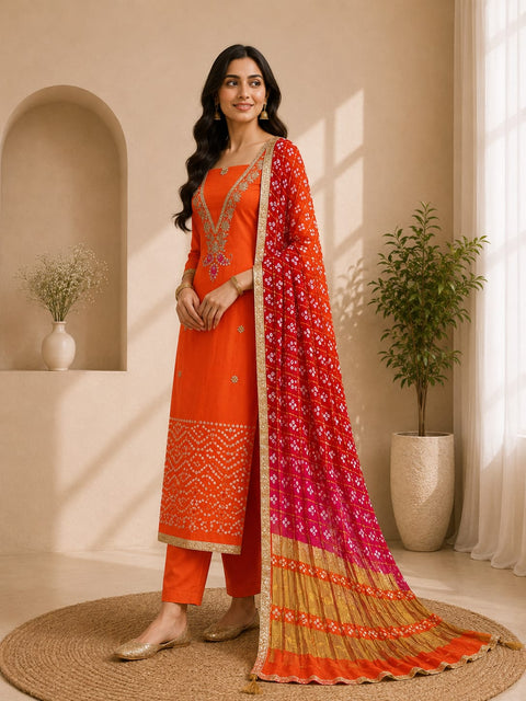 KcPc Premium Bandhani & Gotapatti Work Suit Collection    KML
