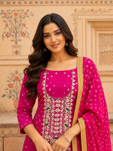 KcPc Beautiful Modal Silk Bandhani Suit Sets KML