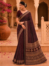 KcPc New Traditional Gaji Silk Ajrakh Saree with Elegant Mirror WorkSVD
