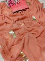 KcPc New Beautiful Chiffon Saree with Rich Gota Work and Royal Appeal