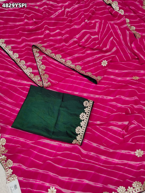 KcPc Beautiful Leheriya Style Georgette Sarees  PDM