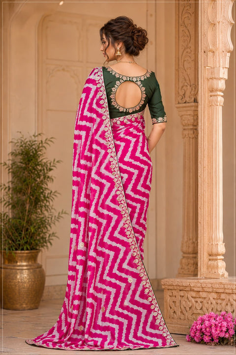KcPc Latest Leheriya Style Saree Collection for Women