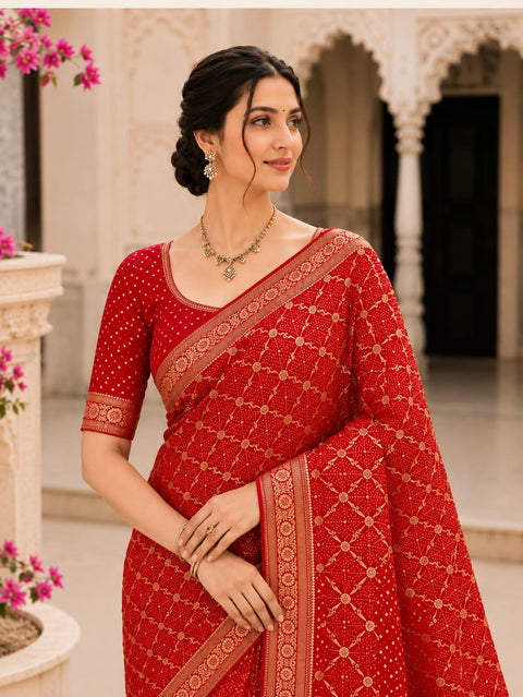 KcPc Traditional Banarasi Georgette Saree Collection