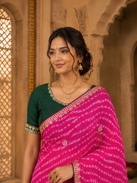 KcPc Georgette Sarees with Gota Patti Work  PDM