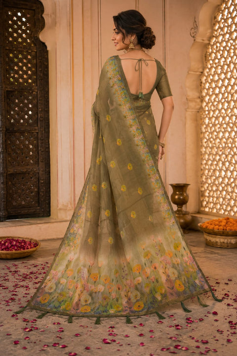 KcPc Graceful Cotton Silk Printed Aari Tari Work Saree for Office Wear  STL