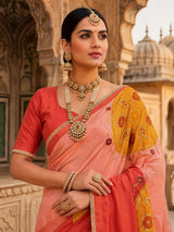 KcPc Premium HO Silk Bandhani Saree with Gotapatti WorkGAN