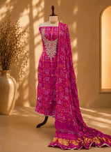 KcPc Luxury Gaji Silk Suit with Gotapatti Work JITEN