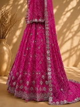 KcPc Traditional Bandhani Style Georgette Festive Wear Lehenga GSM