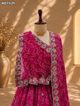 KcPc Traditional Bandhani Style Georgette Festive Wear Lehenga GSM