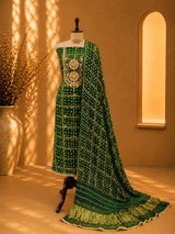 KcPc Traditional Gaji Silk Suit with Gotapatti EmbroideryJITEN