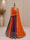 KcPc New Premium Designer Style Georgette ChiffonLehenga with Beautiful Gota Patti DetailingGOR