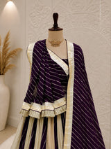 KcPc New Premium Leheriya Style Lehenga with Rich Gota Patti Embellishment