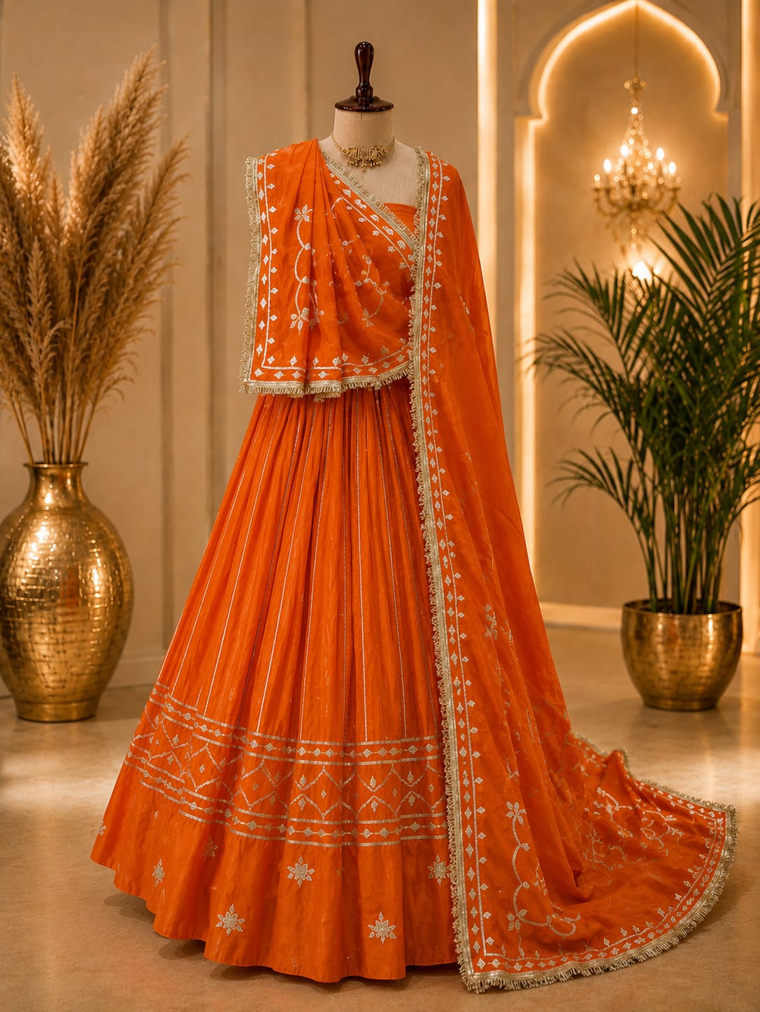 KcPc Traditional Wear Gaji Silk Lehenga with Elegant Gotapatti WorkRGC