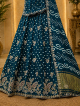 KcPc Royal Bandhani Modal Silk Lehenga with Rich Cutdana Work BTU