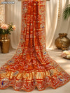 KcPc New Traditional Gaji Silk Bandhej Dupatta with Elegant Gota Patti WorkAMT