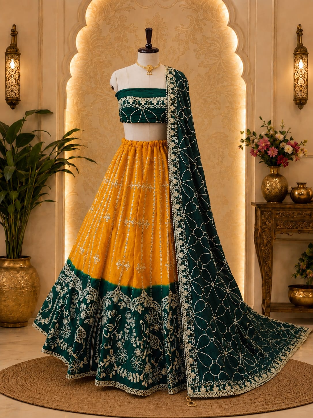 KcPc New Designer Georgette Chiffon Lehenga with Elegant GotaPatti Detailing GOR