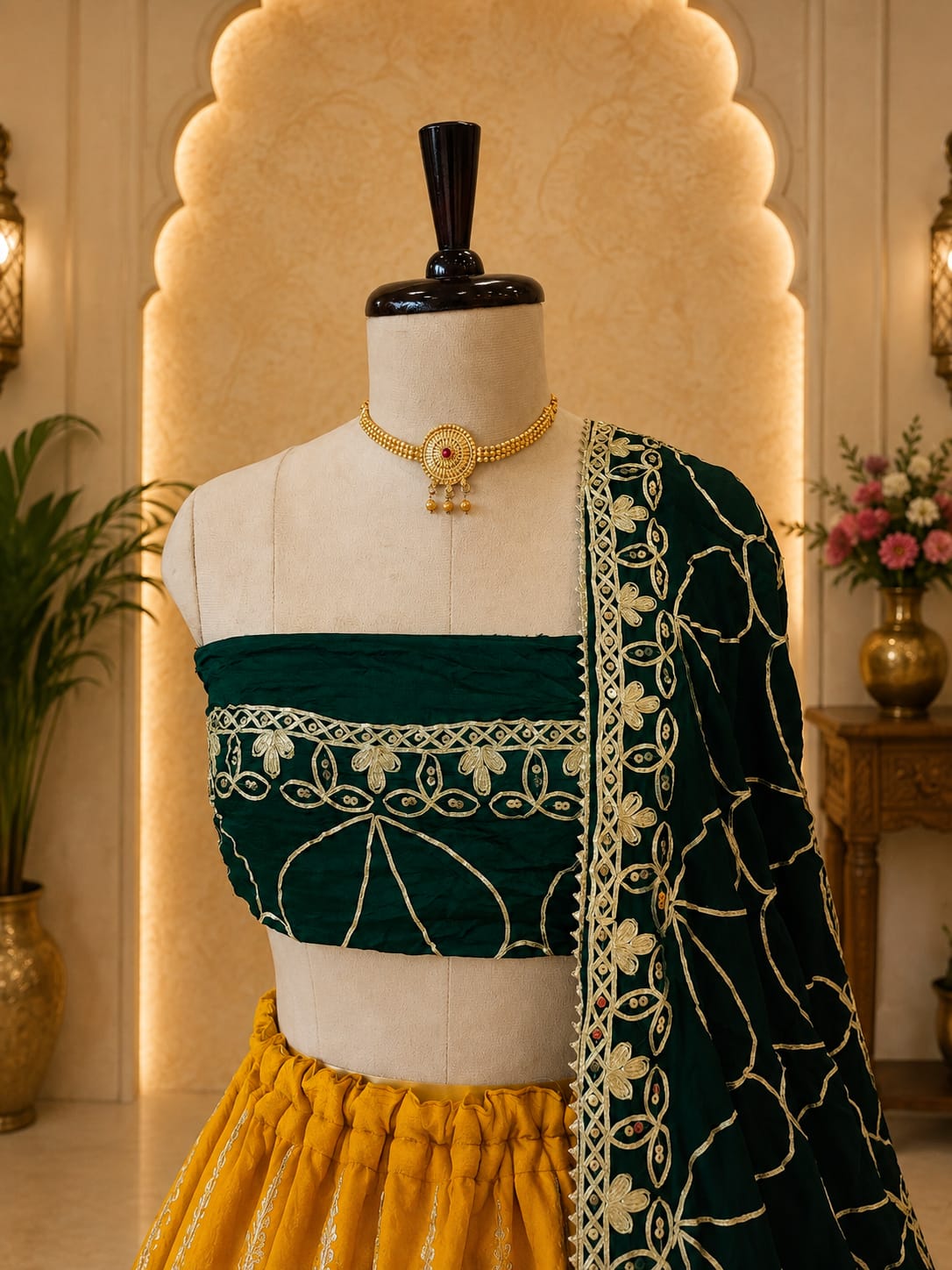 KcPc New Designer Georgette Chiffon Lehenga with Elegant GotaPatti Detailing GOR