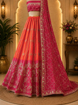 KcPc New Georgette Chiffon Traditional Lehenga with GotaPatti Work GOR
