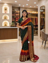 KcPc Designer Viscose Silk Tie-Dye Saree with Zari WorkRBW