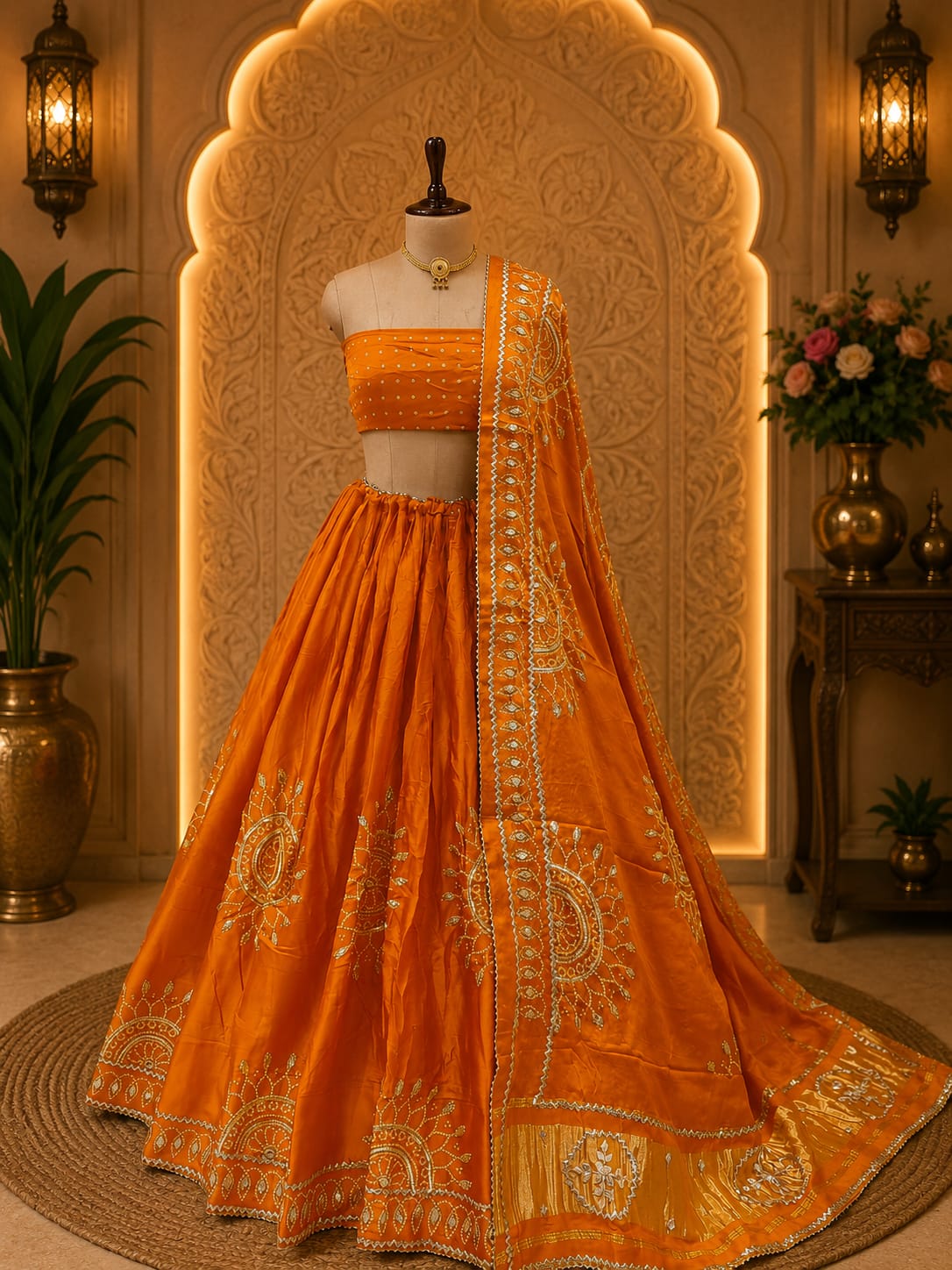 KcPc New Elegant Ethnic Gaji Silk Bandhani Lehenga Collection GOR