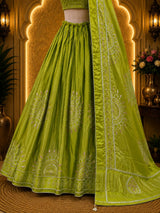 KcPc New Festive Special Gaji Silk Bandhani Lehenga Elegant Gotapatti Collection GOR