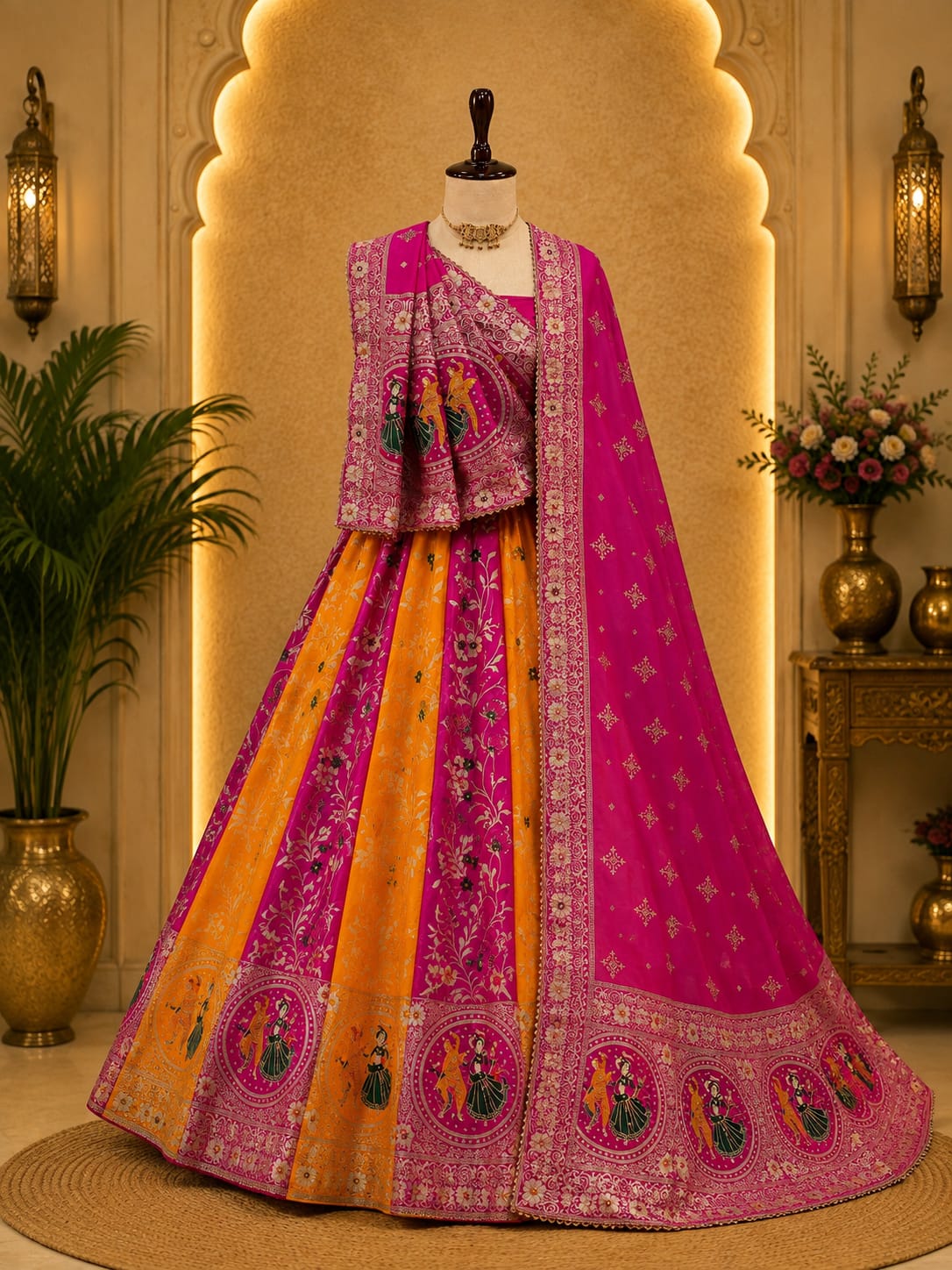 KcPc Royal Festive Dola Silk Lehenga Classic Banarasi Design GOR