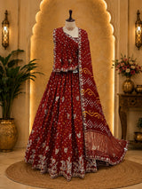 KcPc Premium Festive Wear Modal Silk Bandhani Lehenga BTU