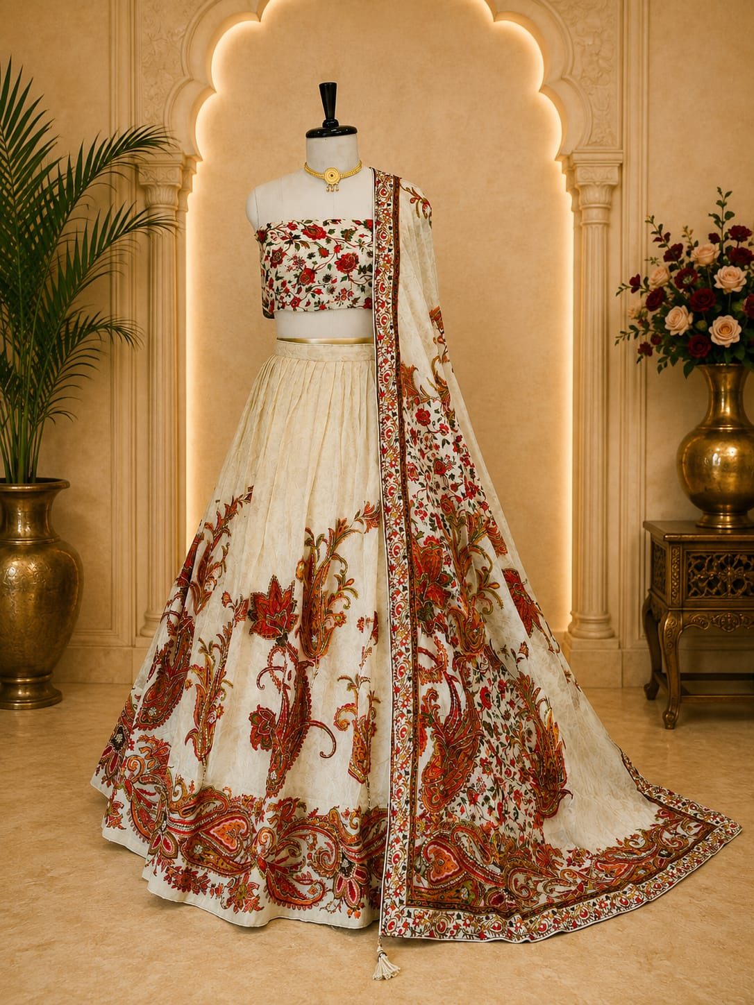 KcPc New Royal Traditional Style Upada Silk Festive Lehenga GOR