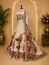 KcPc New Royal Traditional Style Upada Silk Festive Lehenga GOR