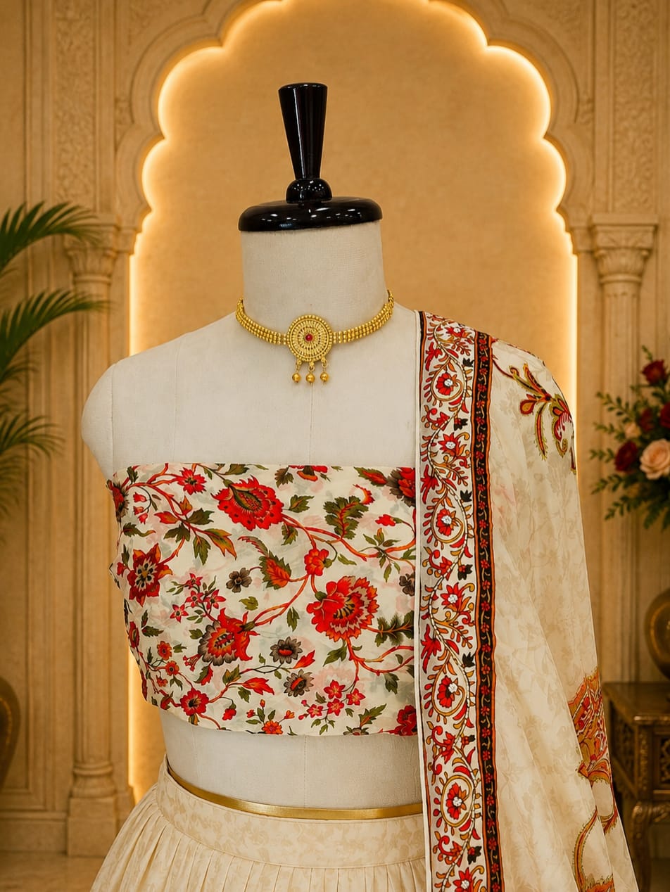 KcPc New Royal Traditional Style Upada Silk Festive Lehenga GOR
