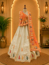 KcPc New Wedding Wear Tissue Silk Designer Lehenga with Gotapatti Work RTK